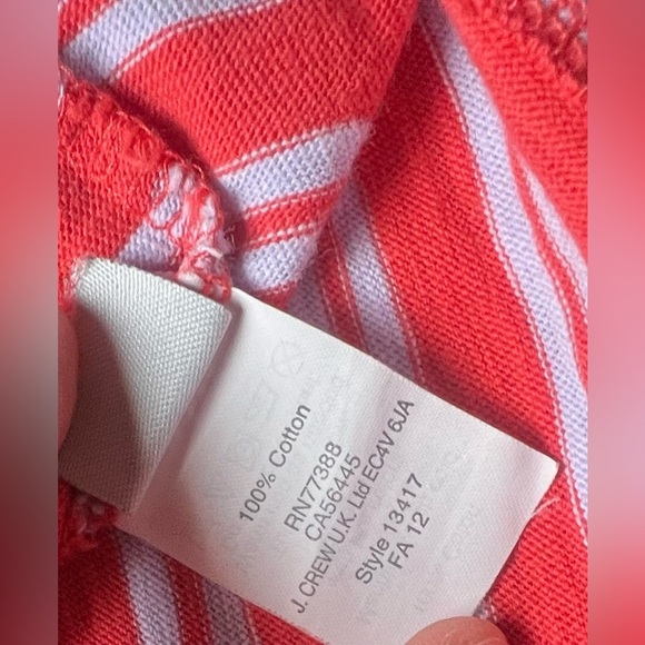 J.Crew Women's Striped Long Sleeve Painter Tee,Cranberry Red, Size XS - Picture 8 of 8